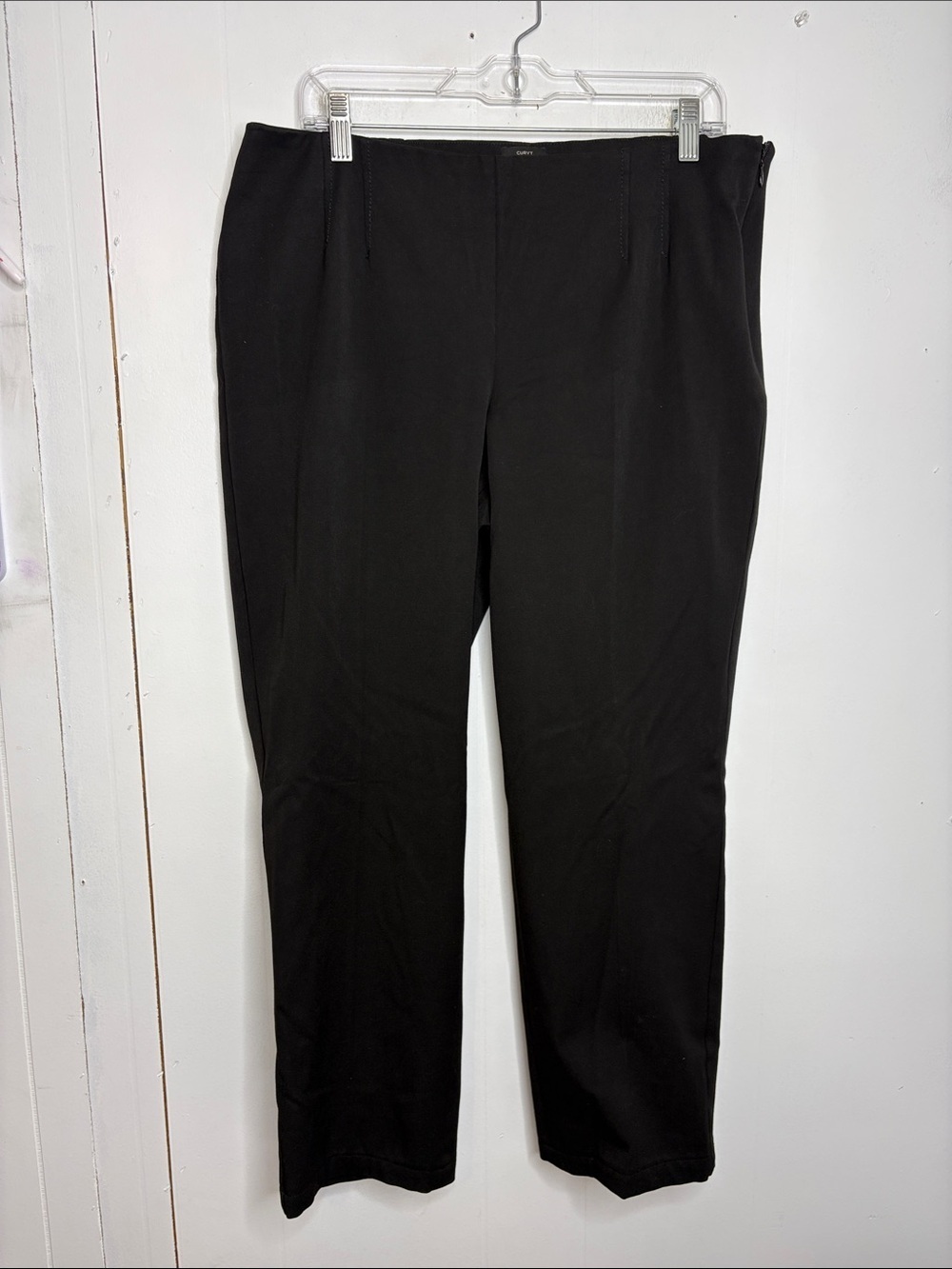 Talbots Pants Womens 10 Curvy Straight Ankle Neutral Capsule Office Career Black